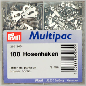 Multipac Prym Broekhaken - 9mm - Zilver - 265265 - Fournituren Zakelijk