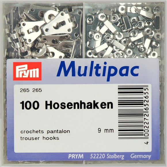 Multipac Prym Broekhaken - 9mm - Zilver - 265265 - Fournituren Zakelijk