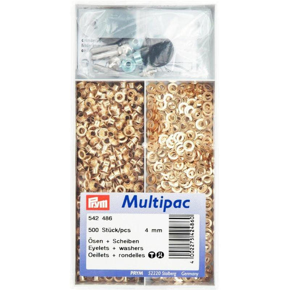 Multipac Prym Nestels - 4mm - Goud - 542486 - Fournituren Zakelijk