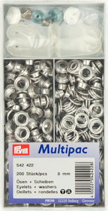 Multipac Prym Nestels - 8mm - Zilver - 542422 - Fournituren Zakelijk