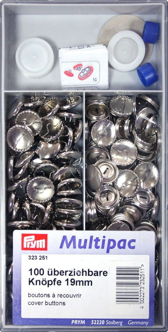 Multipac Prym Stofknopen - 19mm - Zilver - 323251 - Fournituren Zakelijk