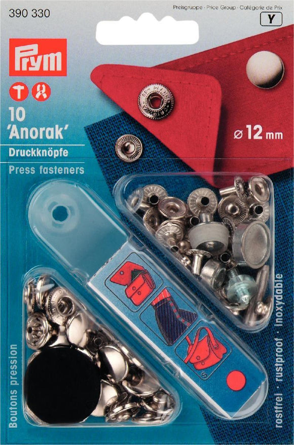 Prym Anorak - 12mm - Brons/Zilver/Goud - Fournituren Zakelijk