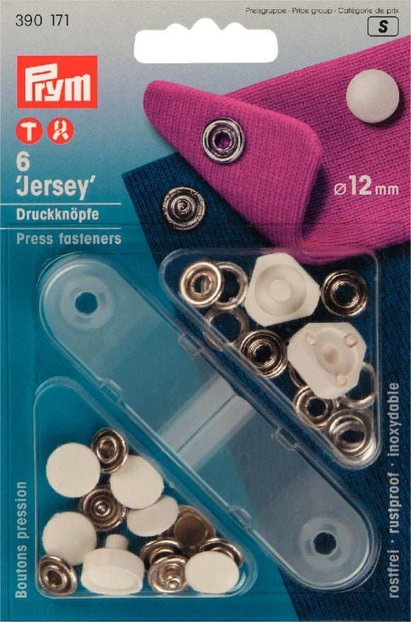 Prym Jersey Drukknopen Kap - Wit - 12MM - 390171 - Fournituren Zakelijk