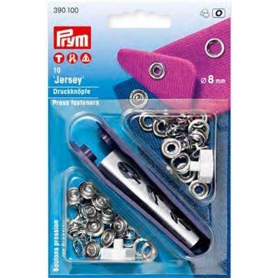Prym Jersey Drukknopen Open Ring - 8MM - Zilver - 390100 - Fournituren Zakelijk